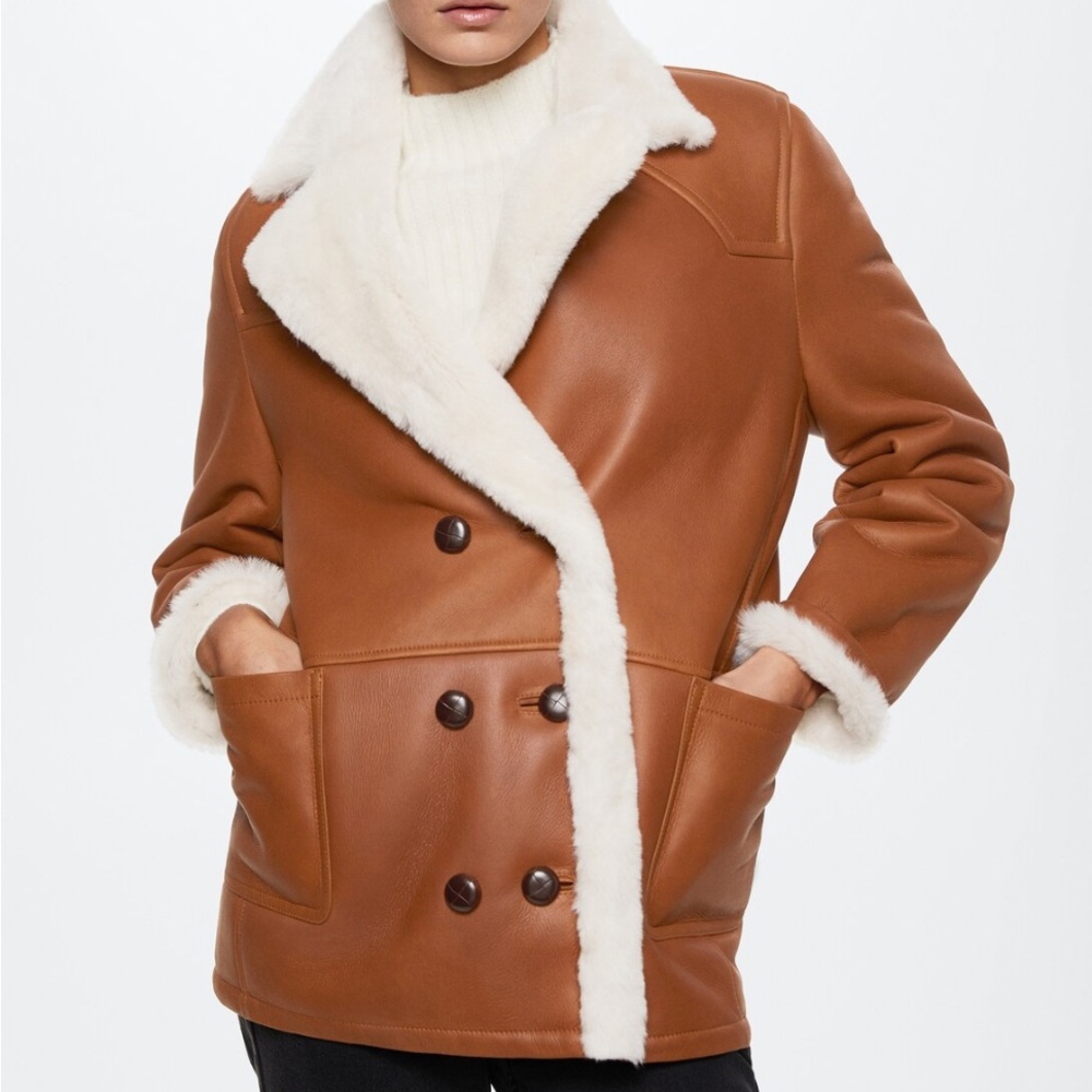 Mango Shearling Lined Jacket - image 3
